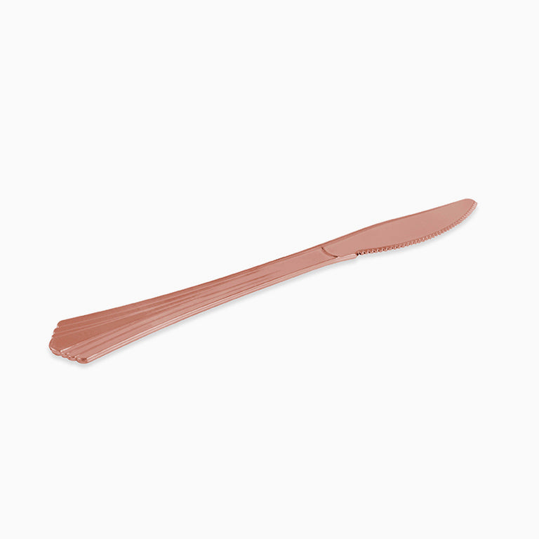 Cuchillo Metalizado Oro Rosa 19 cm