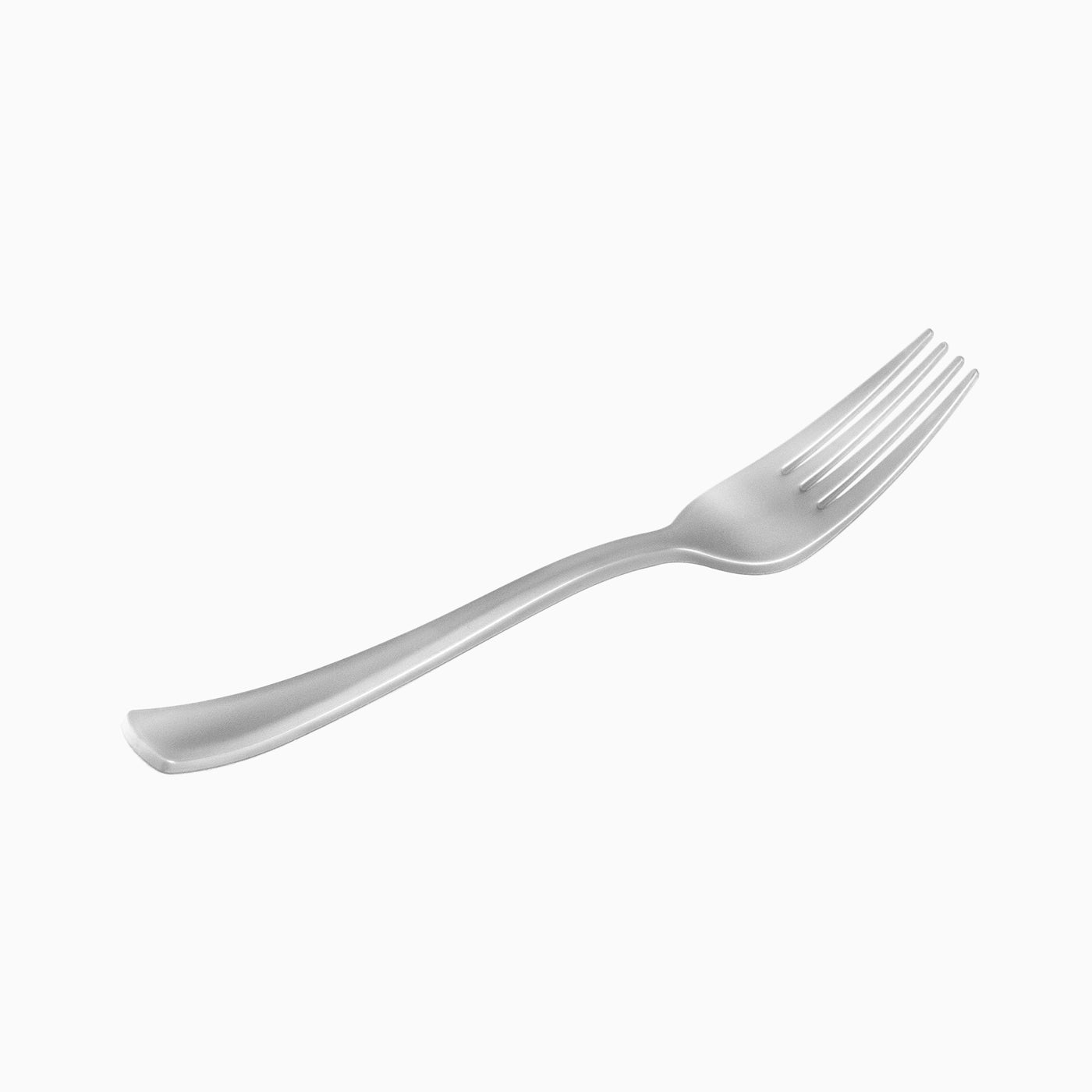 Tenedor Plástico Reutilizable Premium 18.5 cm Plata 576 Unidades
