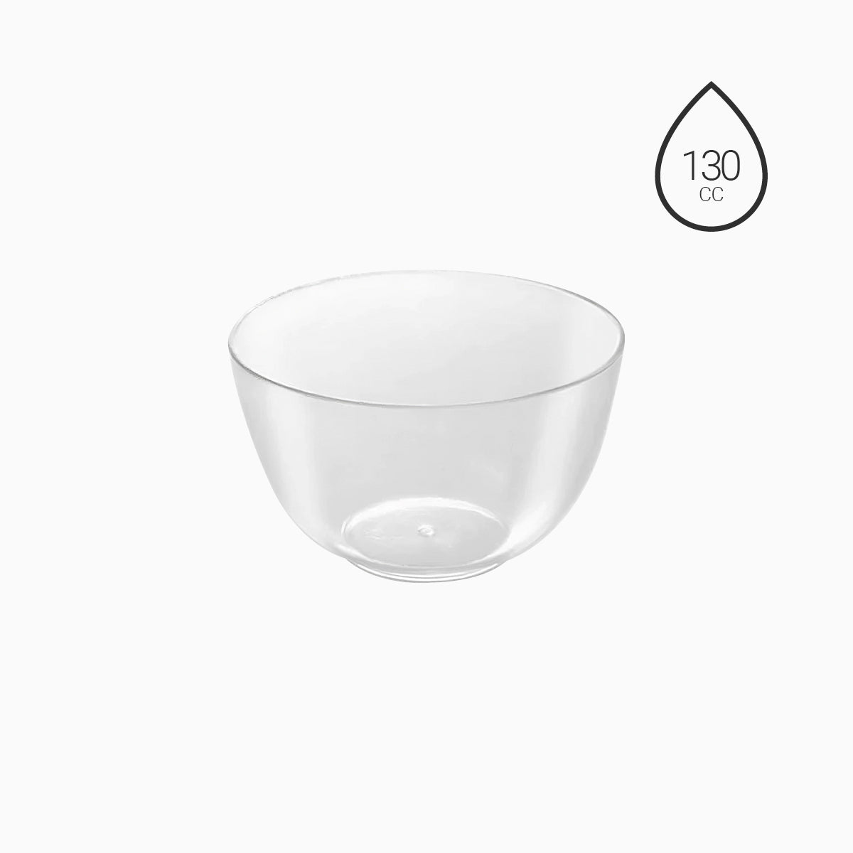 Bol Plástico Reciclable Redondo Mini Finger Food 130cc Transparente
