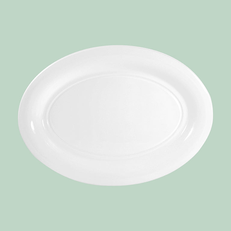 Bandeja Extragrande Ovalada Blanco 39 x 28 cm