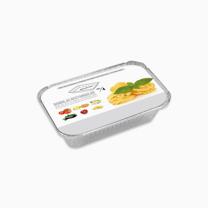 Bandeja Aluminio Tapa Rectangular 14,5 x 12 x 4 cm
