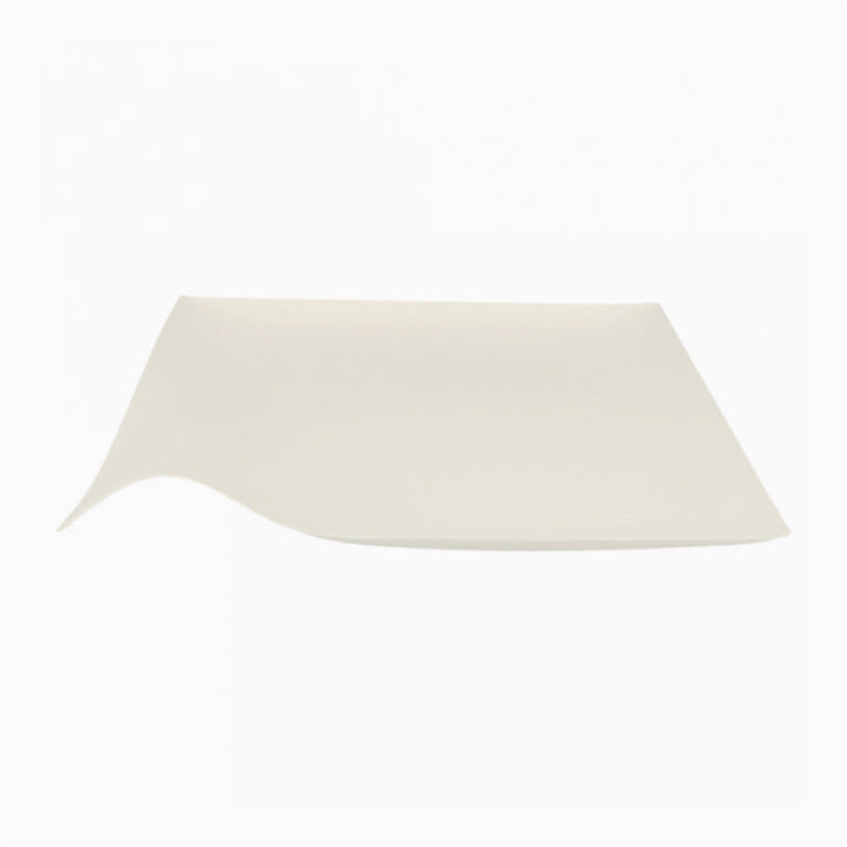 Plato Caña de Azúcar Llano Cuadrado Relieve 24,6 x 4 cm Crema