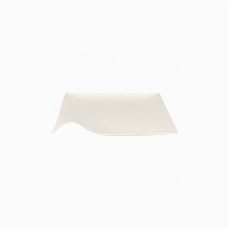 Plato Caña de Azúcar Llano Cuadrado Relieve 15 x 2,6 cm Crema