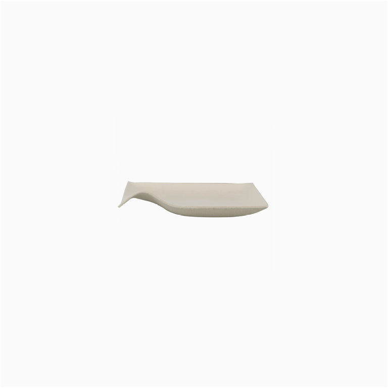 Plato Caña de Azúcar Llano Cuadrado Relieve 8 x 1,7 cm Crema 4 uds