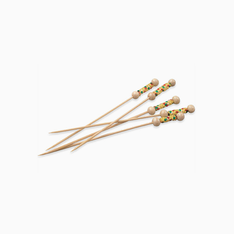 Pinchos Decorativos Trenzado Amarillo 12cm