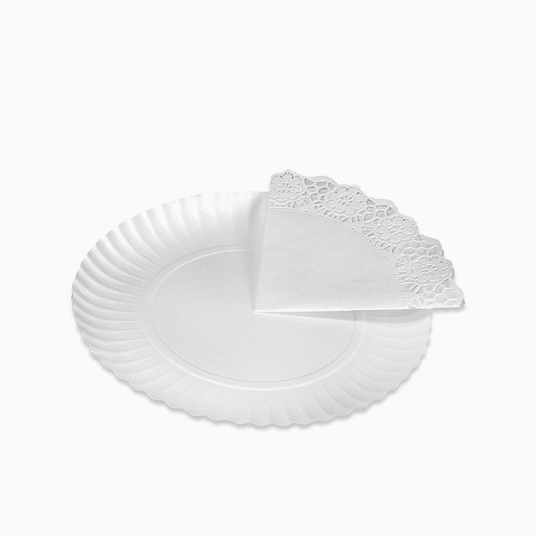 Bandeja Blonda Cartón Redonda Ø21 cm Blanco