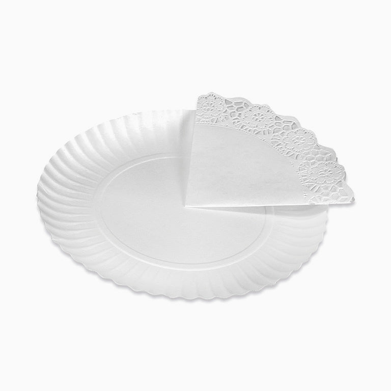 Bandeja Blonda Cartón Redonda Ø30 cm Blanco