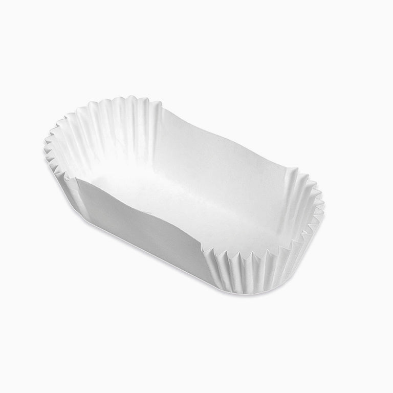Molde Magdalena Alargado Papel Ø 8.4 x 3.1 cm Blanco (50 uds)