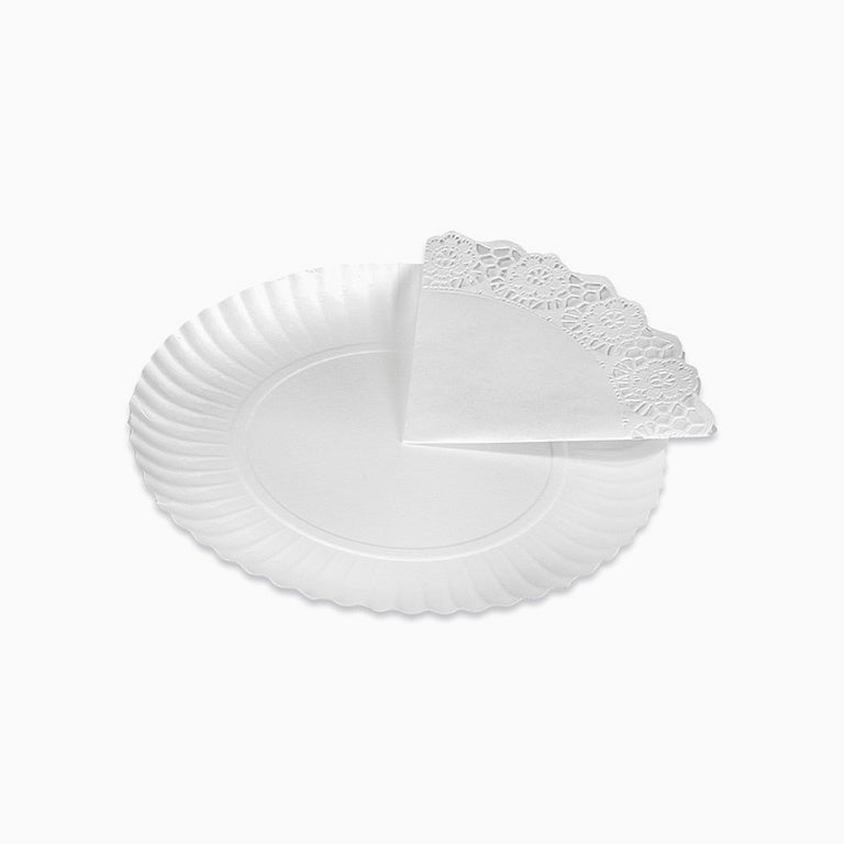 Bandeja Blonda Cartón Redonda Ø16 cm Blanco