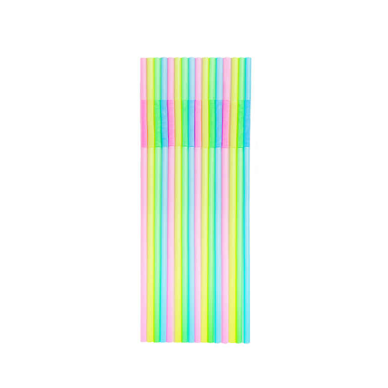 Pajitas PLA Flexibles 26 cm Multicolor 25 Uds