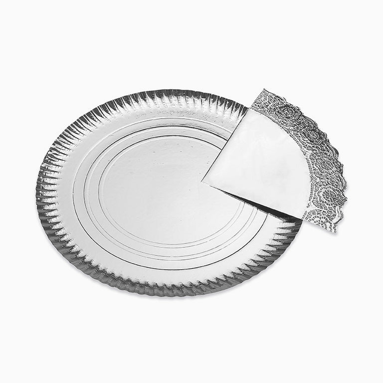 Bandeja Cartón Blonda Redonda Ø35 cm