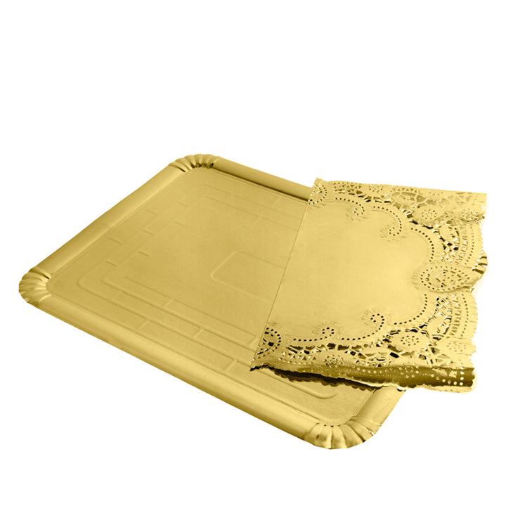 Bandeja Blonda Cartón Rectangular 40 x 50 cm Oro