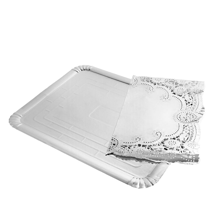 Bandeja Blonda Cartón Rectangular 40 x 50 cm Plata
