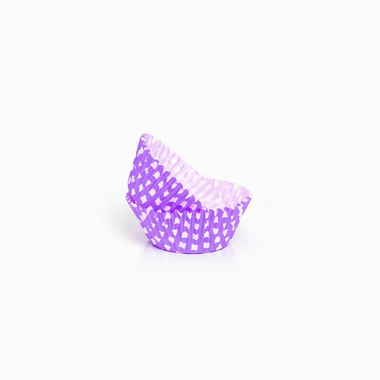 Molde Papel Morado Bombón Redondo Vichy