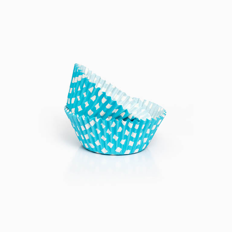 Molde Magdalena Papel Grande Ø5,2 x 3 cm Azul con Lunares
