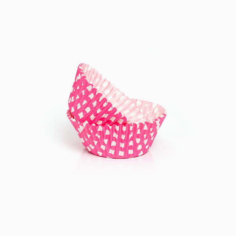 Molde Magdalena Papel Grande Ø5,2 x 3 cm Rosa con Lunares