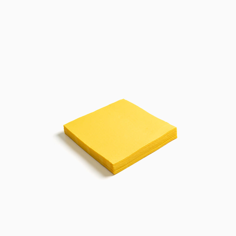 Servilleta Postre Papel Punta Punta 25 x 25 cm Amarillo 50 uds