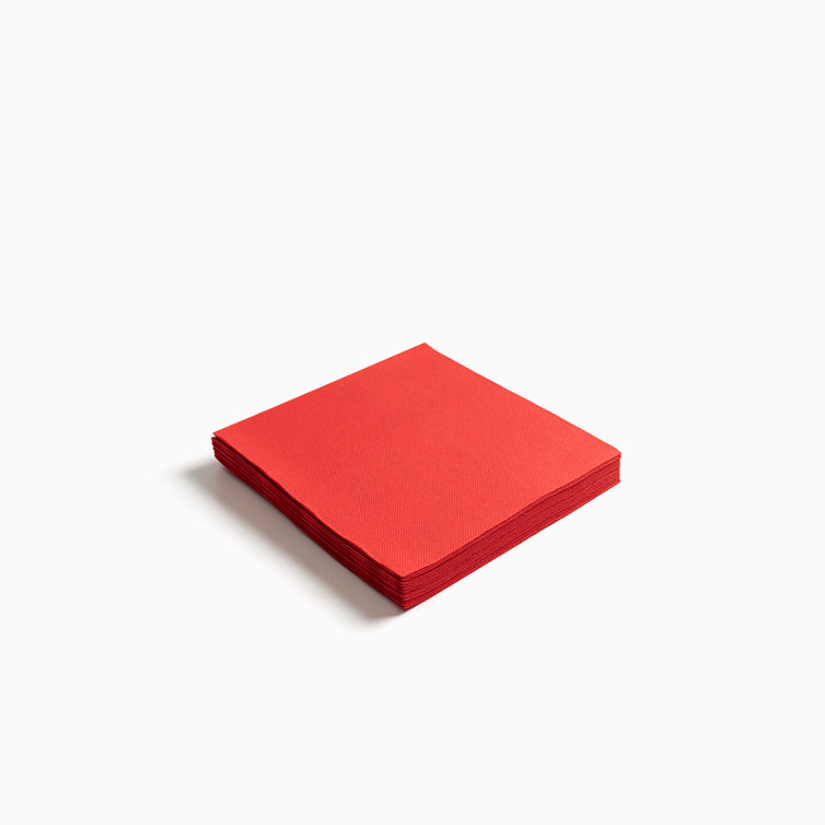 Servilleta Postre Papel Punta Punta 25 x 25 cm Rojo 50 uds