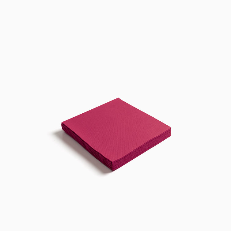 Servilleta Postre Papel Punta Punta 25 x 25 cm Burdeos 50 uds