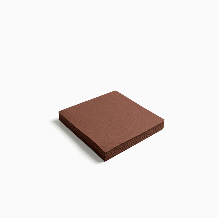 Servilleta Postre Papel Punta Punta 25 x 25 cm Marrón 50 uds