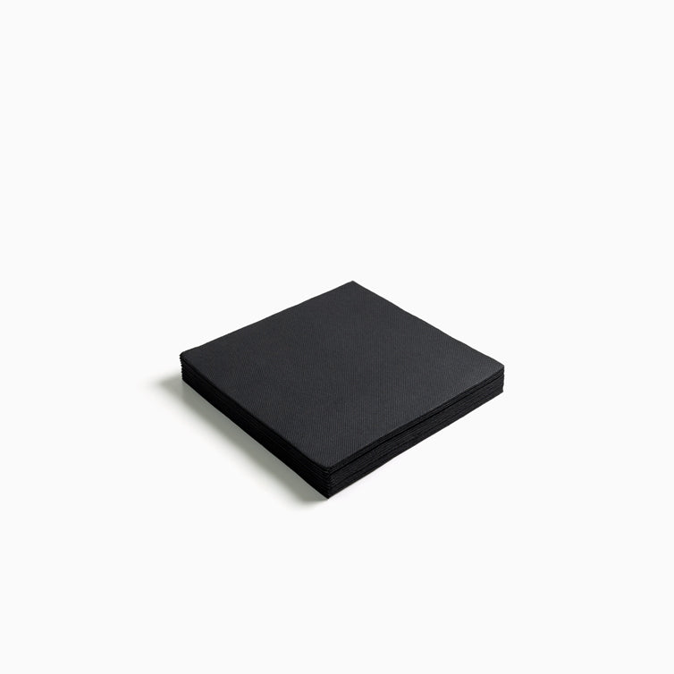Servilleta Postre Papel Punta Punta 25 x 25 cm Negro 50 uds
