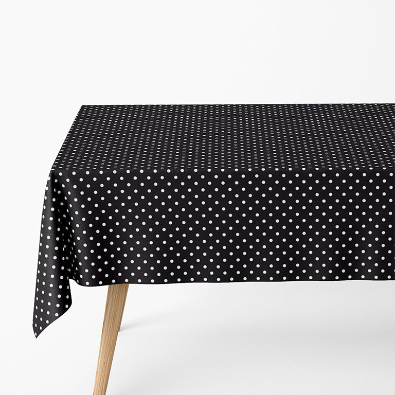 Rollo Mantel Lunares 1,20 x 5 m Negro