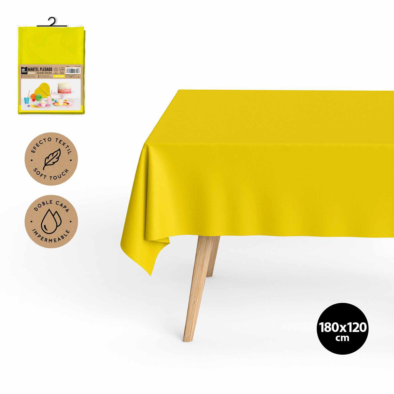 Mantel Plegado Impermeable Amarillo
