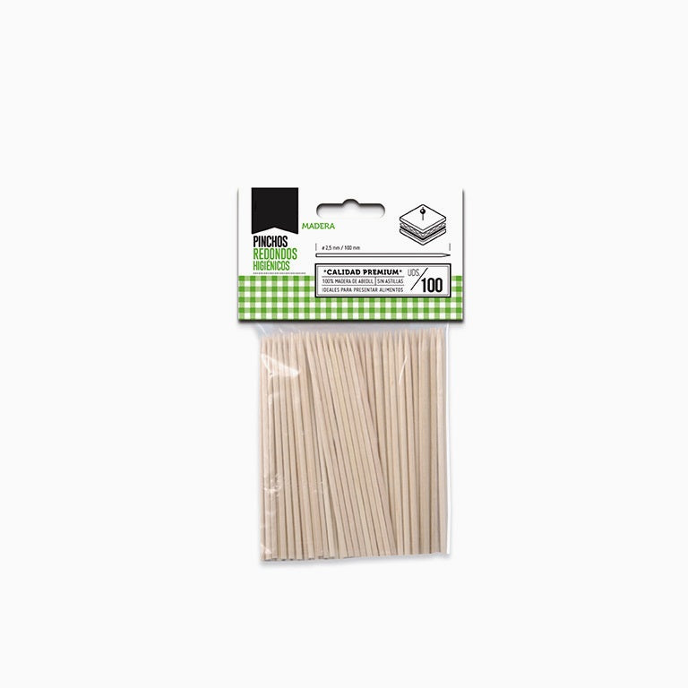 Pincho Abedul Redondo Ø0,25 cm x 10 cm 4800 Uds