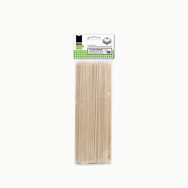 Brocheta Abedul Redondo Ø0,25 cm x 20 cm 4800 Uds
