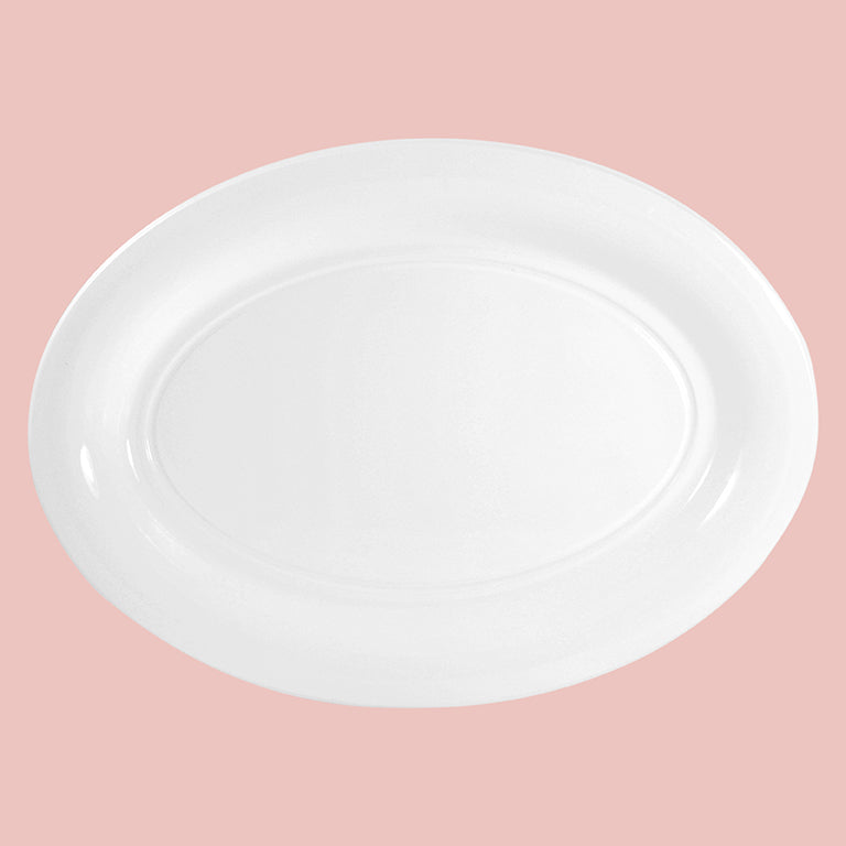 Bandeja Extragrande Ovalada Blanco 48 x 36 cm