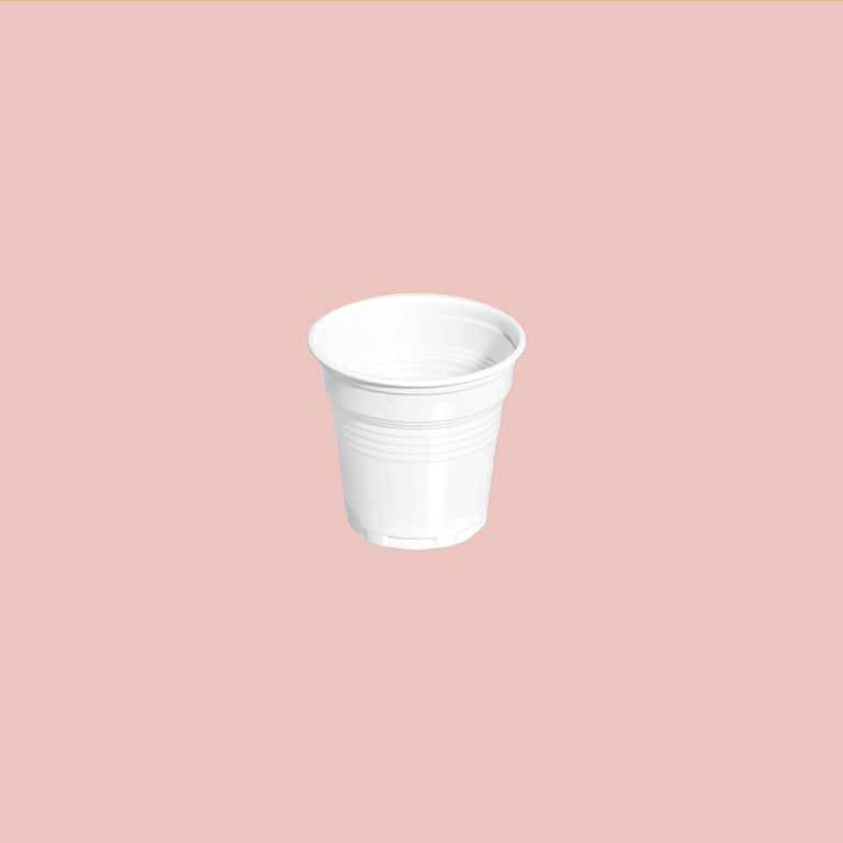 Vaso Irrompible Plástico PP Blanco 100cc 100 uds
