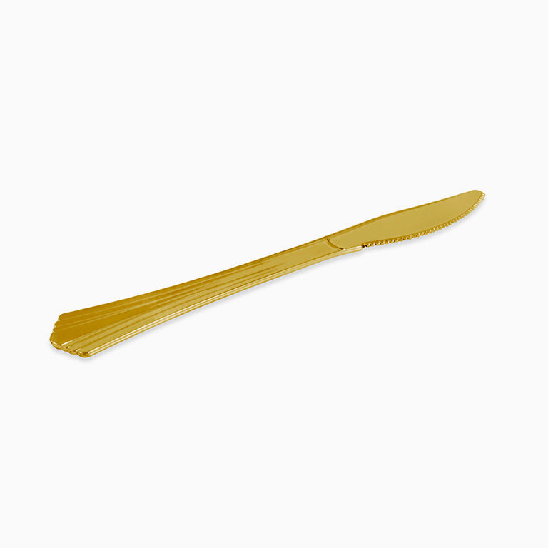 Cuchillo Metalizado Oro 19 cm