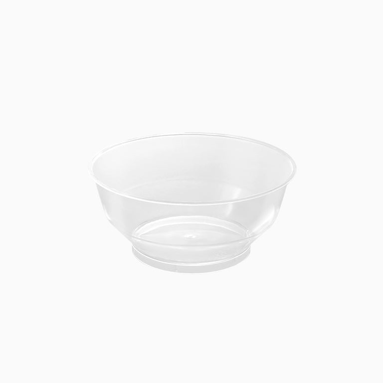 Mini Bol Redondo Plástico Reutilizable PS Finger Food 210cc Transparente 3 uds