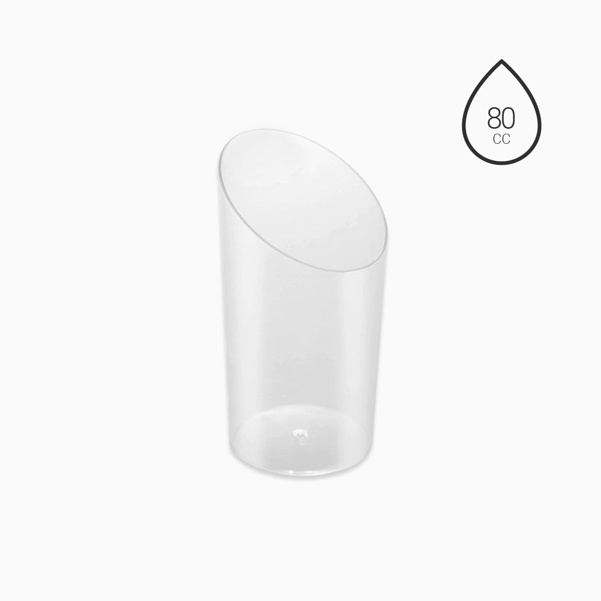 Vaso Plástico Cono Finger Food 80 cc Transparente