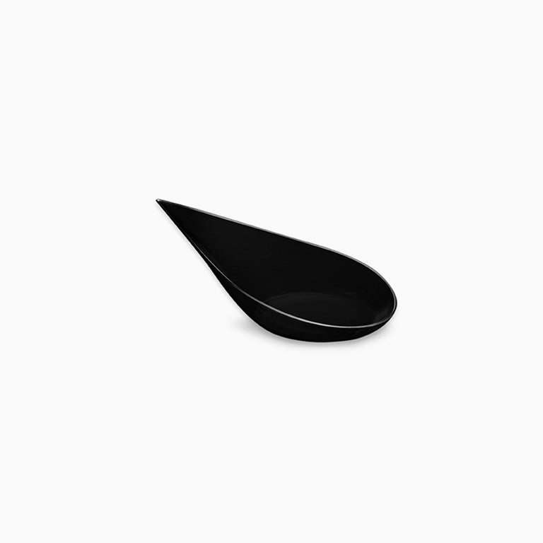 Cuchara Aperitivo Finger Food Plástico Reutilizable 10.1 x 5 cm 50 uds Negro