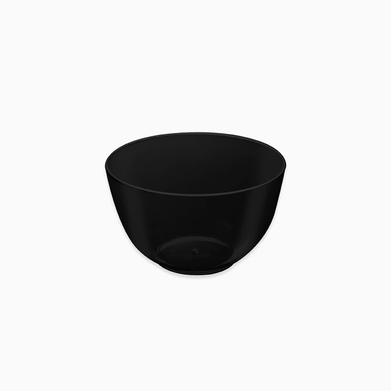 Mini Bol Redondo Plástico Reutilizable PS Finger Food 130cc Negro 25 uds