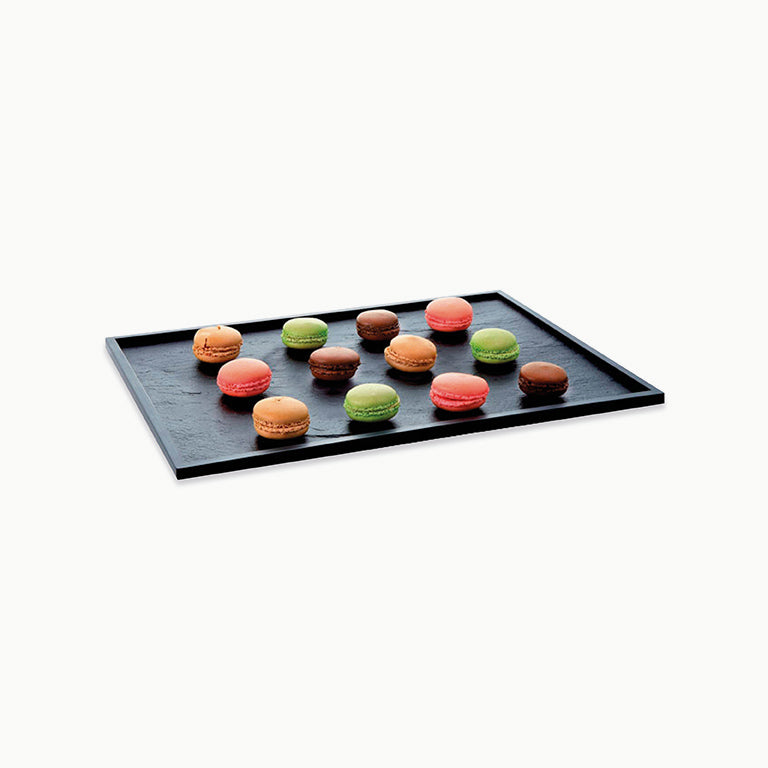 Bandeja Efecto Pizarra Rectangular con Reborde 27,4 x 19 cm