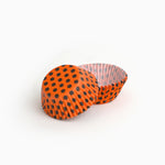 Molde Magdalena Redondo Papel Halloween Ø 4.4 x 2.8 cm Topos Naranja y Negro (60 uds)