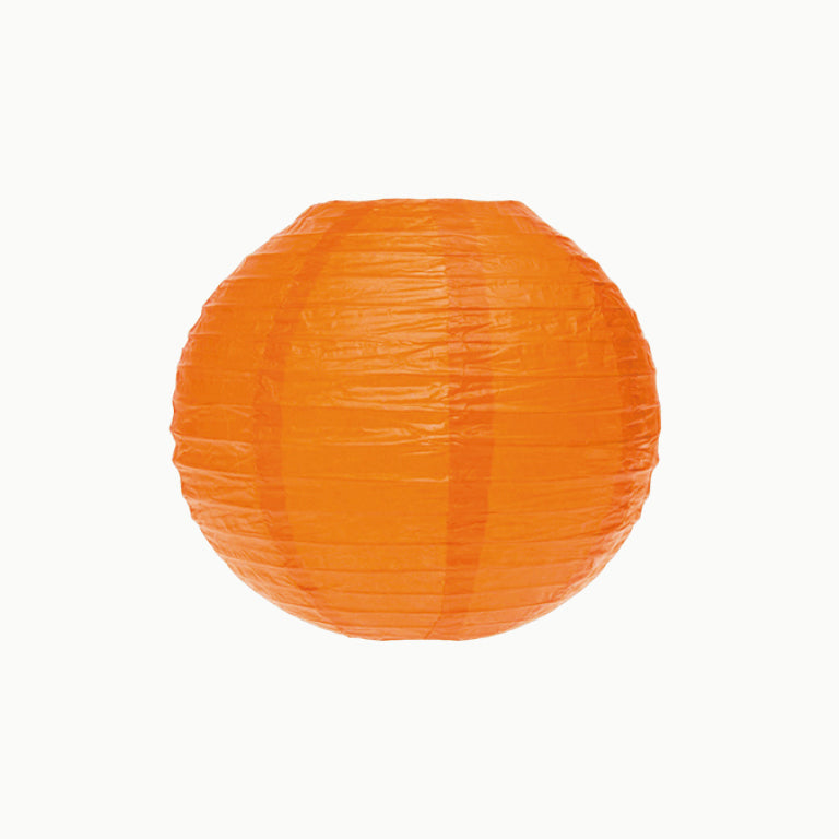 Lámpara Esfera Papel Mediana Naranja
