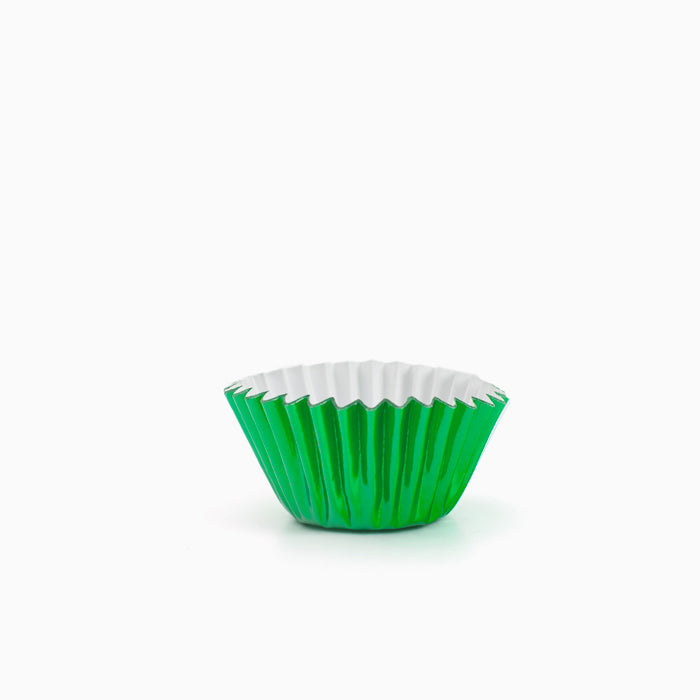 Molde Bombón Redondo Metalizado Ø 2,2 x 2 cm Verde