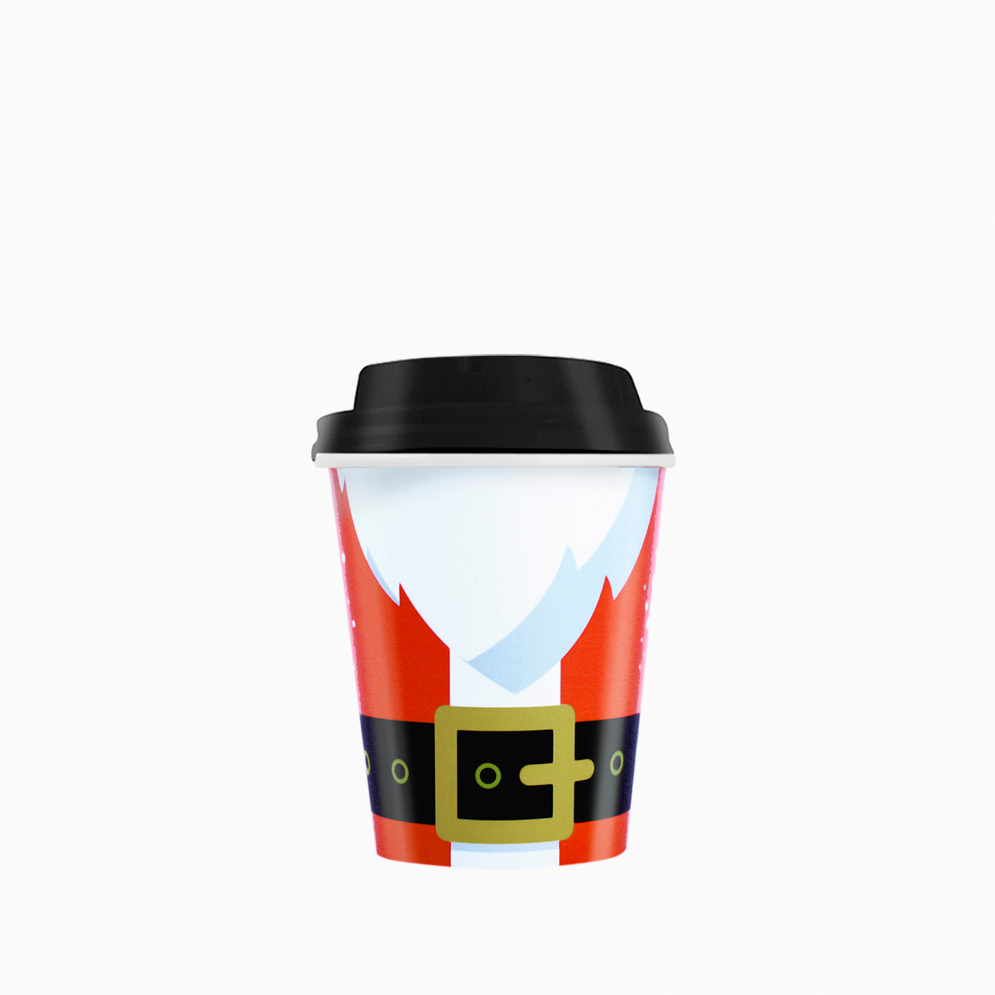 Vaso Cartón Navidad Con Tapa Drink 120cc Papa Noel 12 uds