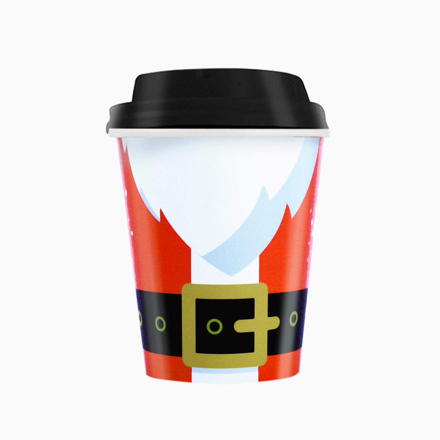 Vaso Cartón Con Tapa Drink Santa 250cc