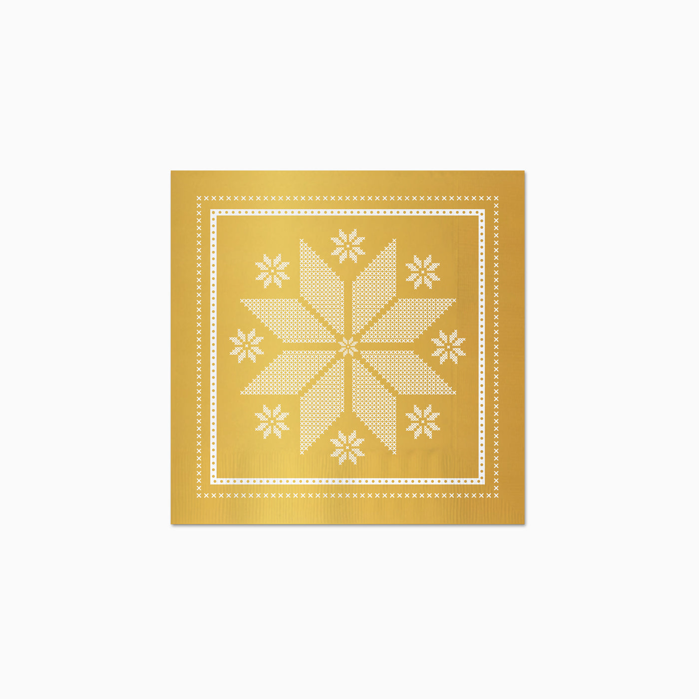 Servilleta Navidad Bordado 25cm Oro
