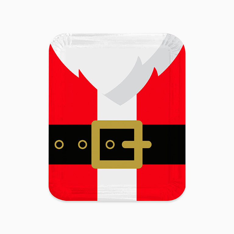 Bandeja Rectangular Cartón Santa Claus 31 x 38 cm (1 ud)