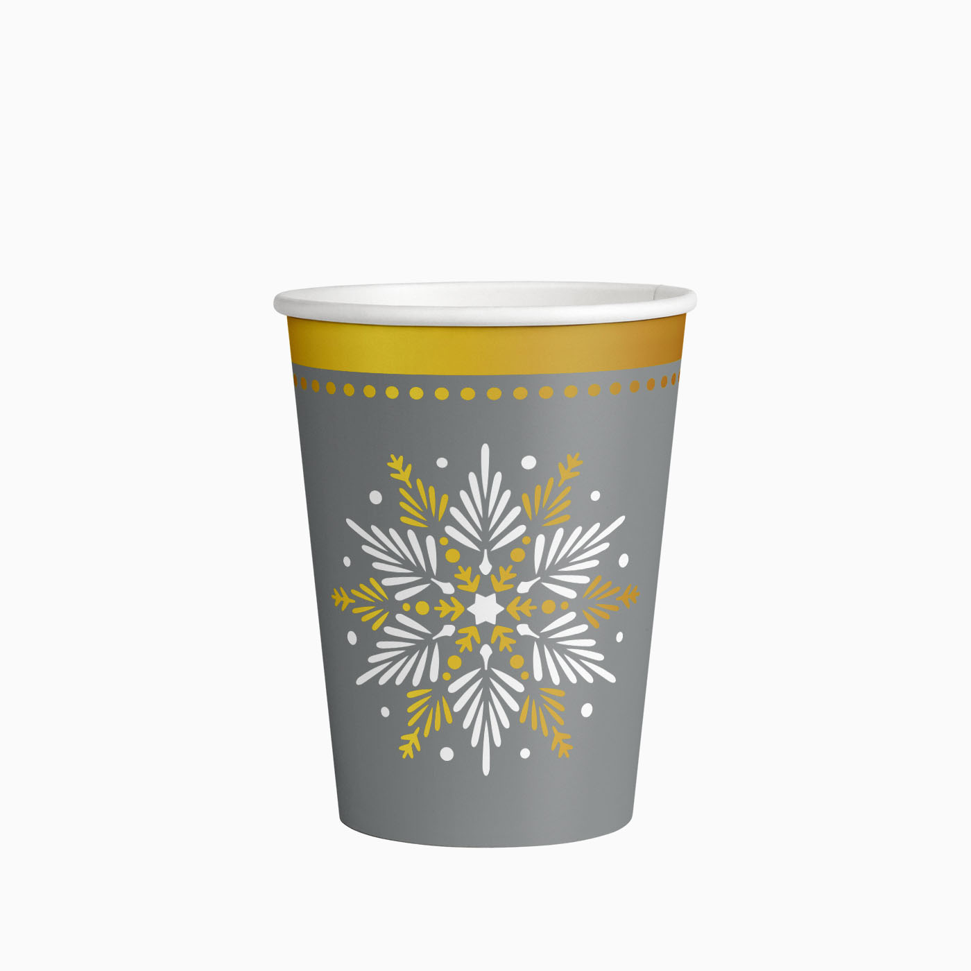 Vaso Navidad 270 cc Estrella Plata (6 uds)