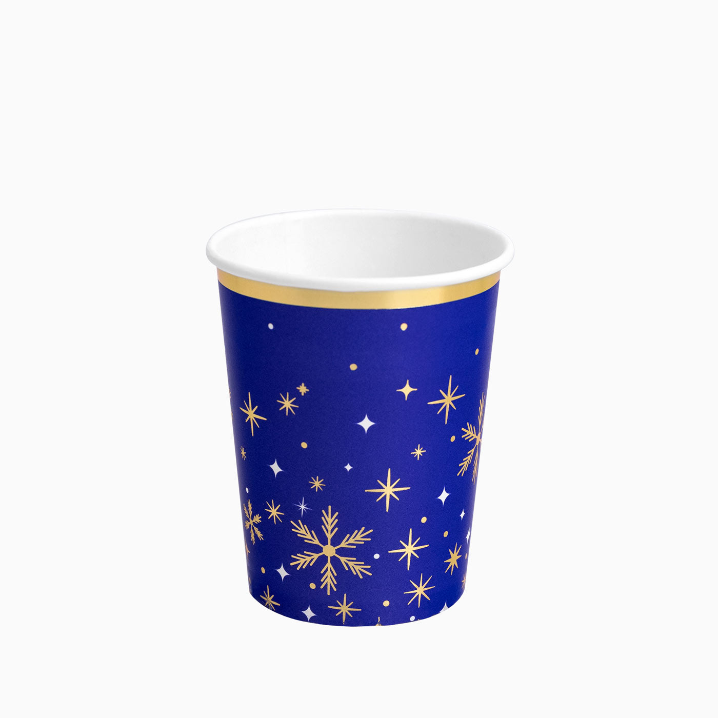 Vaso Navidad Cartón 270cc Azul Noche 6 uds