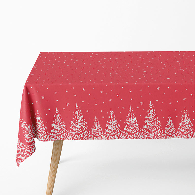 Rollo Mantel Navidad Árbol Rojo