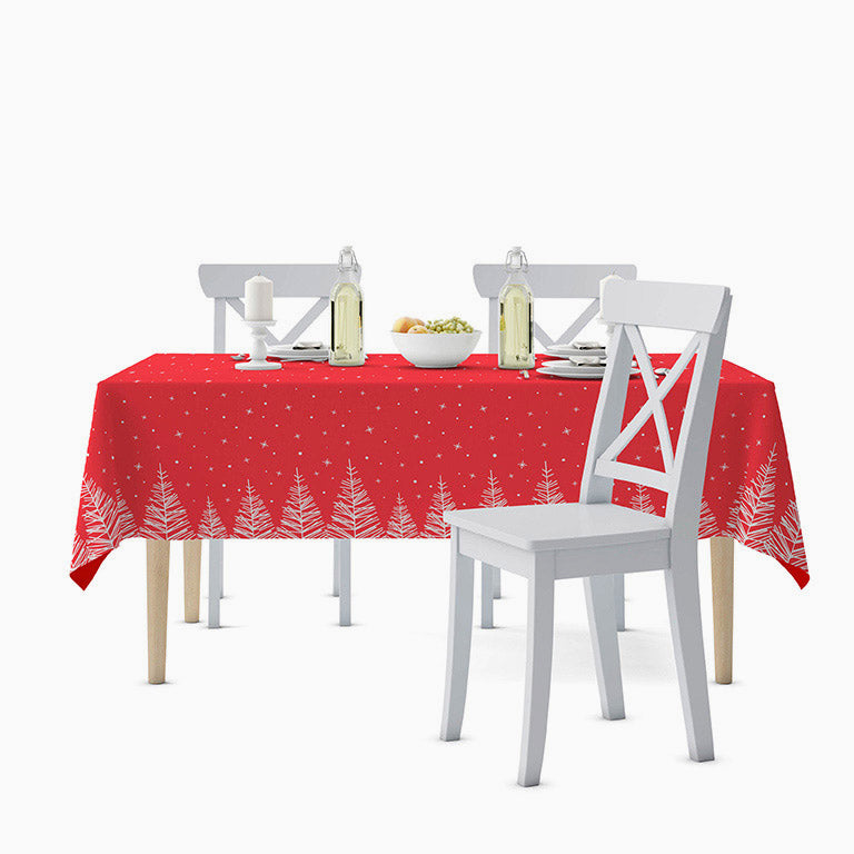 Rollo Mantel Navidad Árbol Rojo