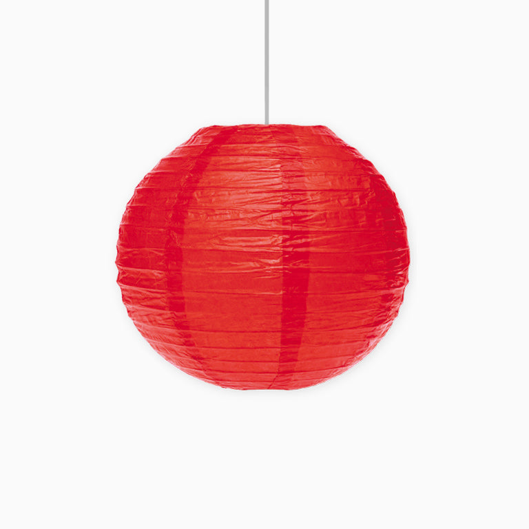 Lámpara Esfera Papel Pequeña Rojo