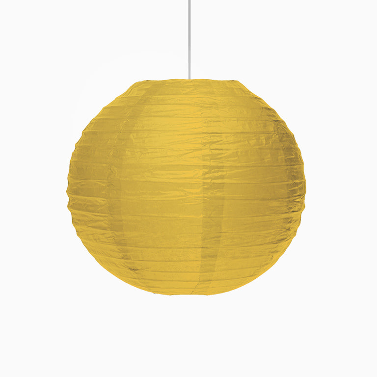 Lámpara Esfera Papel Grande Oro